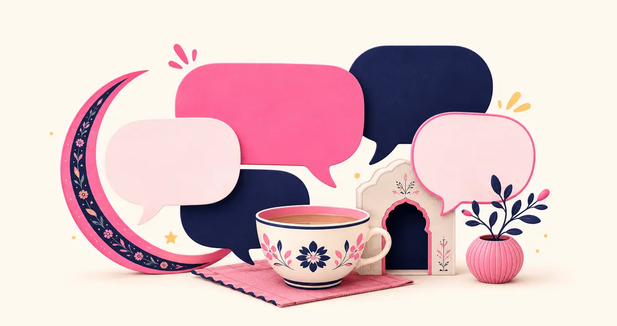 Branded illustration for Pakistani Punjabi family conversation phrases